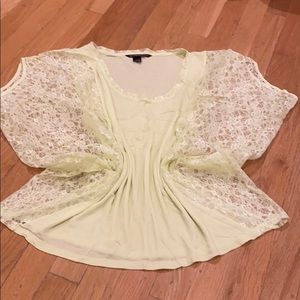 Victoria’s Secret lace poncho top yellow